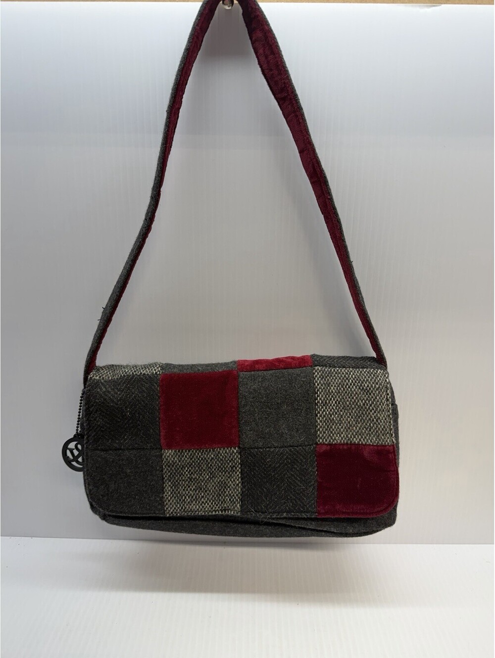 Vintage Frankie & Johnny Checkerboard Patchwork Shoulder Purse